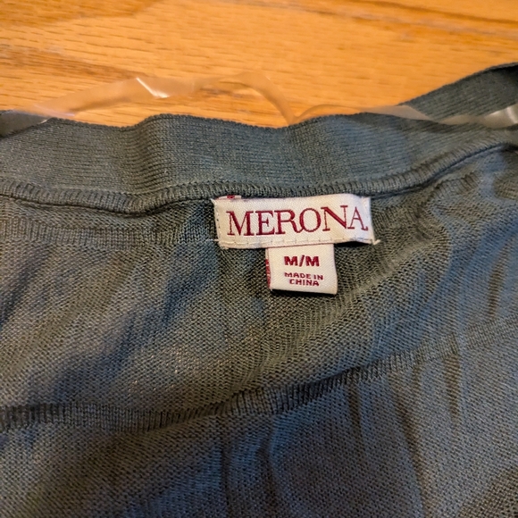 Women's button up cardigan army green - Picture 2 of 3